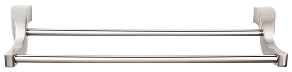 Aqua Bath Towel Bar 24 Inch Double in Brushed Satin Nickel AQ9BSN