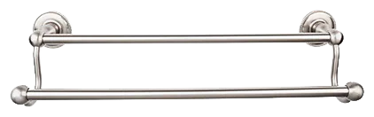 Edwardian Bath 30'' Double Towel Bar - Beaded Backplate ED11BSNA Brushed Satin Nickel