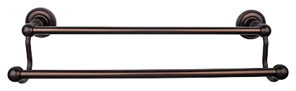Edwardian Bath 30'' Double Towel Bar - Rope Backplate ED11ORBF Oil Rubbed Bronze
