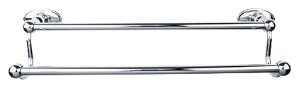 Edwardian Bath 30'' Double Towel Bar - Oval Backplate ED11PCC Polished Chrome