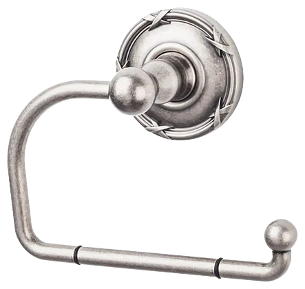 Edwardian Bath Tissue Hook - Ribbon Backplate ED4APE Antique Pewter