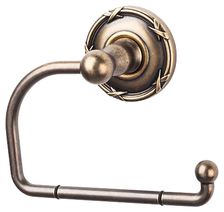 Edwardian Bath Tissue Hook - Ribbon Backplate ED4GBZE German Bronze