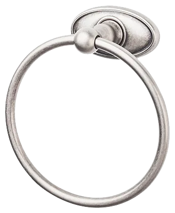 Edwardian Bath Ring - Oval Backplate ED5APC Antique Pewter