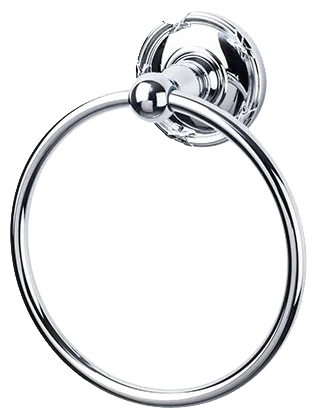 Edwardian Bath Ring - Ribbon Backplate ED5PCE Polished Chrome