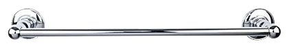 Edwardian Bath 18'' Single Towel Bar - Plain Backplate ED6PCD Polished Chrome