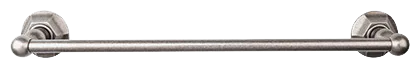Edwardian Bath 24'' Single Towel Bar - Hex Backplate ED8APB Antique Pewter
