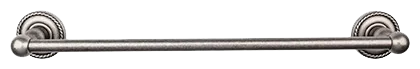 Edwardian Bath 24'' Single Towel Bar - Rope Backplate ED8APF Antique Pewter
