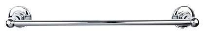 Edwardian Bath 24'' Single Towel Bar - Plain Backplate ED8PCD Polished Chrome