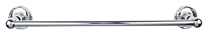 Edwardian Bath 24'' Single Towel Bar - Ribbon Backplate ED8PCE Polished Chrome