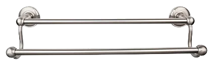 Edwardian Bath 24'' Double Towel Bar - Plain Backplate ED9BSND Brushed Satin Nickel