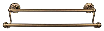 Edwardian Bath 24'' Double Towel Bar - Rope Backplate ED9GBZF German Bronze