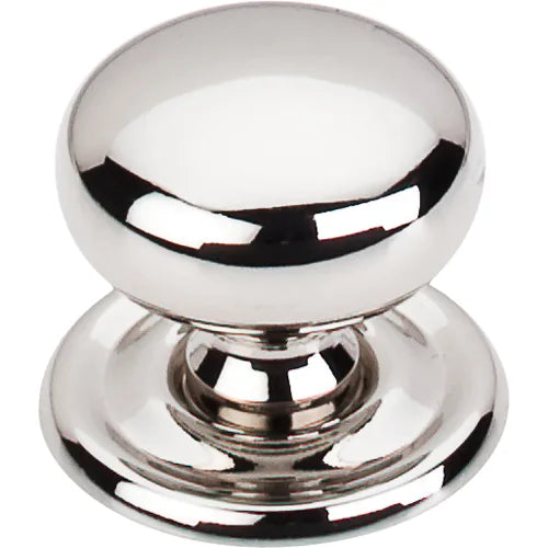 Asbury Victoria Knob 1 1/4'' backplate M1316 Polished Nickel