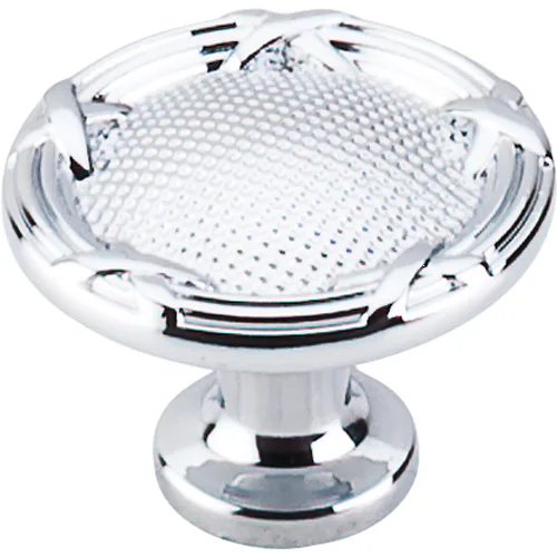 Edwardian Ribbon & Reed Knob 1 1/4'' M1618 Polished Chrome