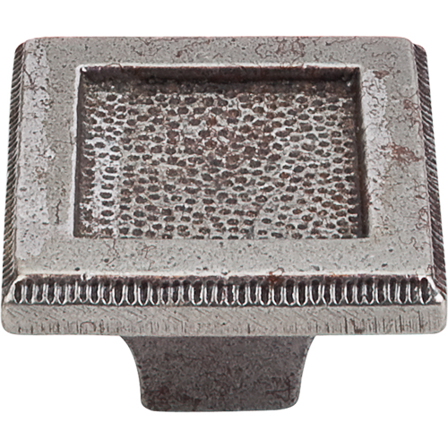 Britannia Square Inset Knob 2'' M1819 Cast Iron