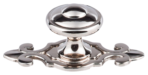 Britannia Canterbury Knob 1 1/4'' backplate M2136 Polished Nickel