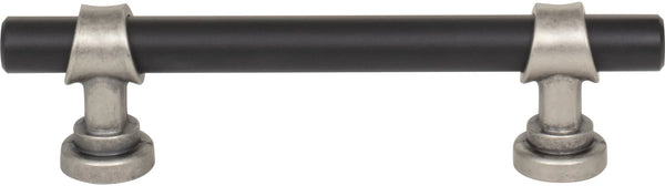 Dakota Bit Pull 3 3/4 Inch Flat Black and Pewter Antique M2706