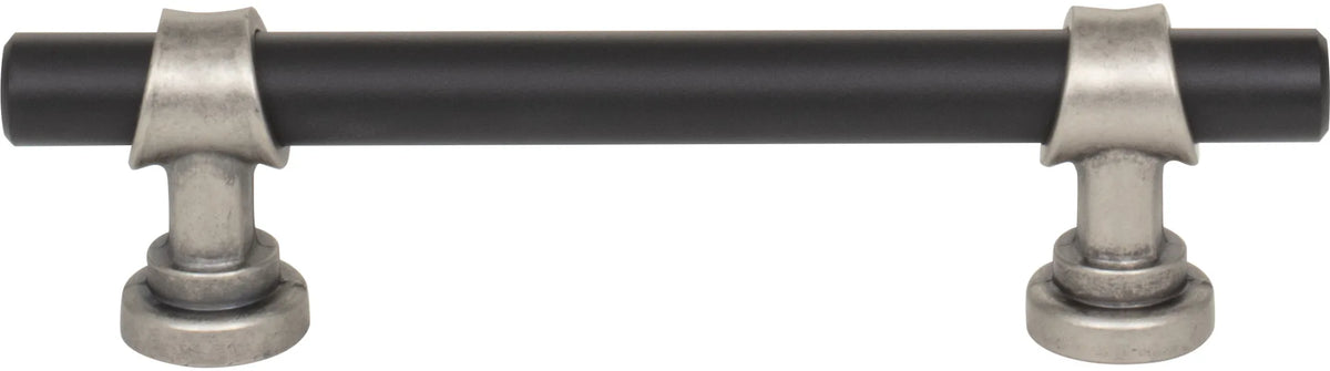 Dakota Bit Pull 3 3/4 Inch Flat Black and Pewter Antique M2706
