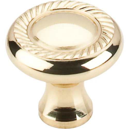 Somerset II Swirl Cut Knob 1 1/4'' M324 Polished Brass