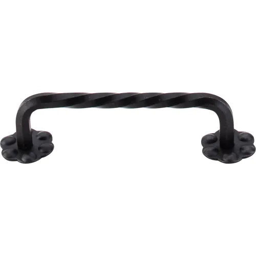 Normandy Thin Twist D-pull backplate 3 15/16'' cc M650 Patina Black