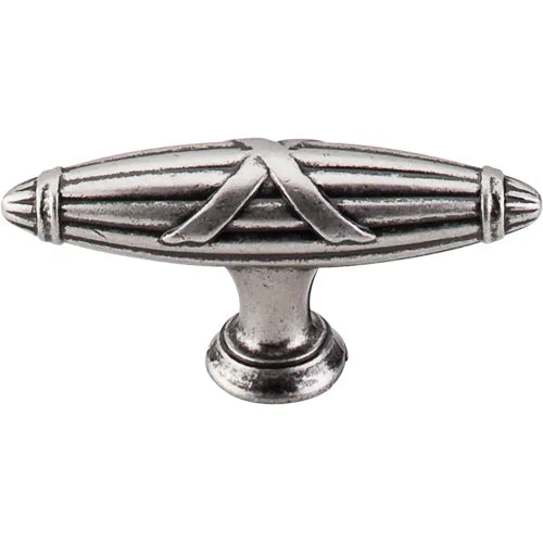 Edwardian Ribbon & Reed T-pull 2 3/4'' M929 Antique Pewter