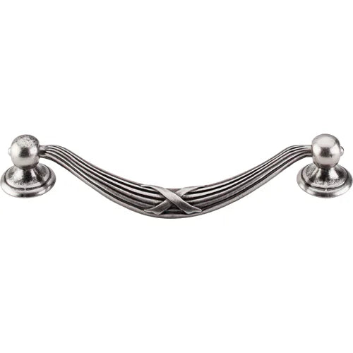 Edwardian Ribbon & Reed Drop Pull 5 1/16'' cc M932 Antique Pewter