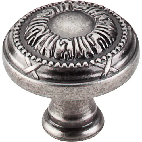 Edwardian Ribbon Knob 1 1/8'' M959 Antique Pewter