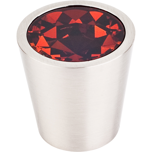Wine Crystal Center Knob 1 1/16'' TK133
