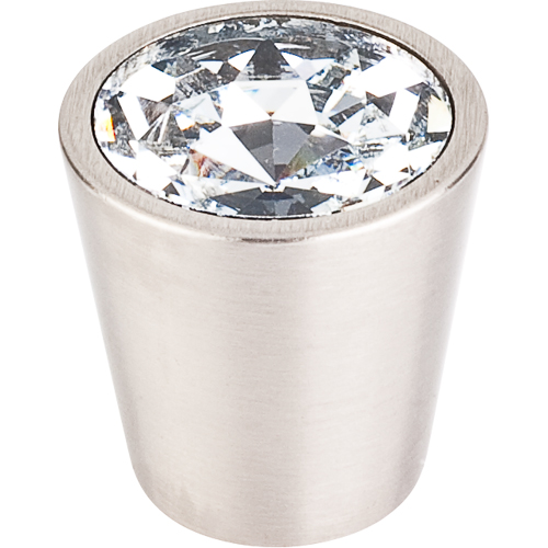 Clear Crystal Center Knob 1 1/16'' TK135
