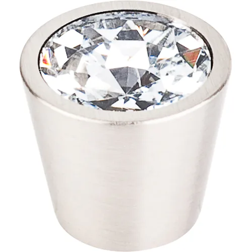 Clear Crystal Center Knob 3/4'' TK136
