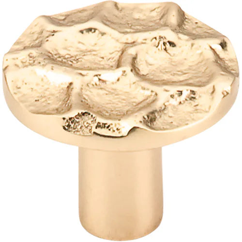 Cobblestone Round Knob Medium 1 3/8'' TK296BR Brass