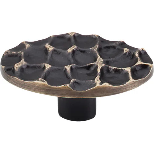 Cobblestone Oval Knob Large 2 5/8'' TK299BA Brass Antique