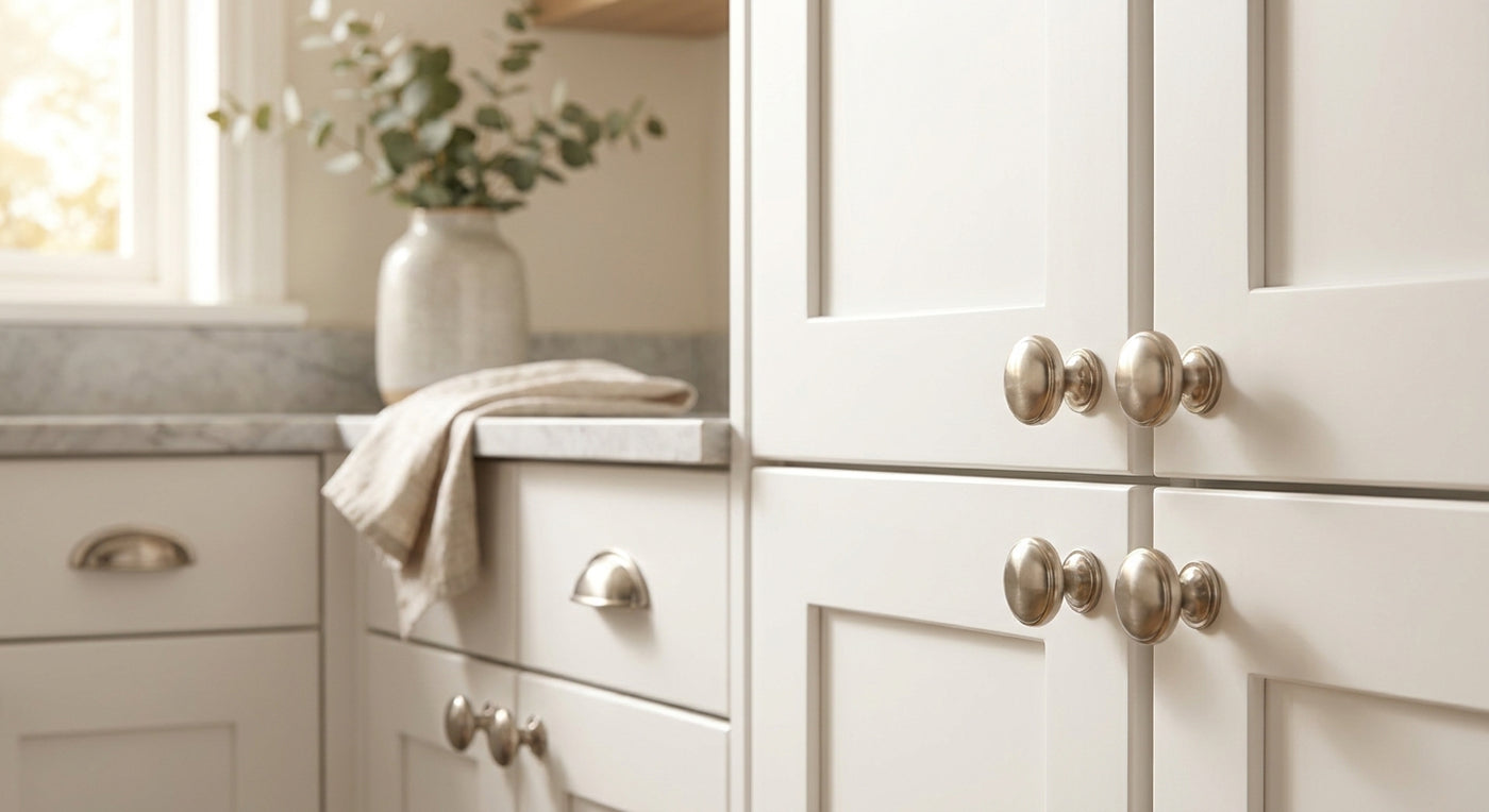 Best satin nickel knobs for white cabinets