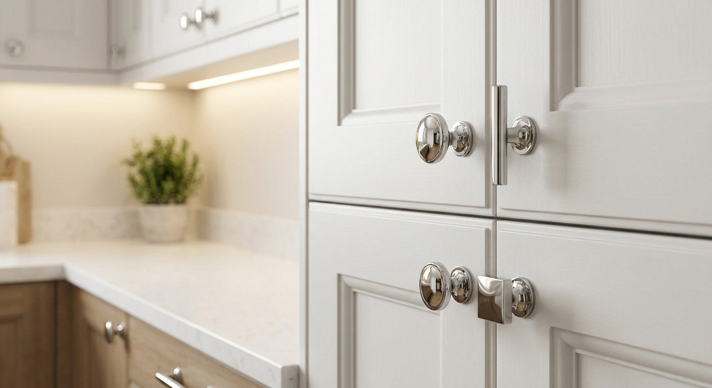 Best chrome cabinet knobs for white cabinets