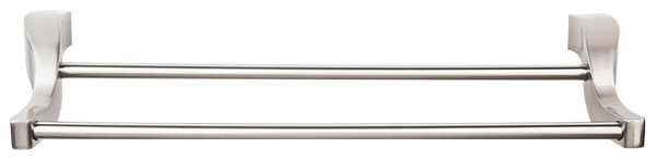 Aqua Bath Towel Bar 18 Inch Double in Brushed Satin Nickel AQ7BSN