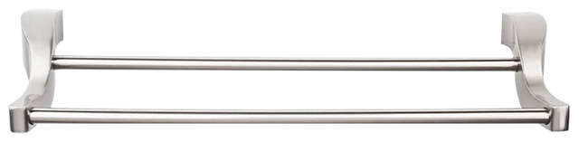Aqua Bath Towel Bar 18 Inch Double in Brushed Satin Nickel AQ7BSN
