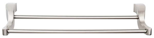 Aqua Bath Towel Bar 24 Inch Double in Brushed Satin Nickel AQ9BSN