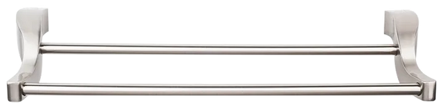 Aqua Bath Towel Bar 24 Inch Double in Brushed Satin Nickel AQ9BSN