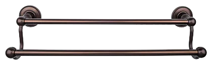Edwardian Bath 30'' Double Towel Bar - Beaded Backplate ED11ORBA Oil Rubbed Bronze