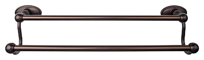 Edwardian Bath 30'' Double Towel Bar - Oval Backplate ED11ORBC Oil Rubbed Bronze