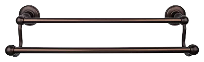 Edwardian Bath 30'' Double Towel Bar - Plain Backplate ED11ORBD Oil Rubbed Bronze