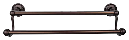 Edwardian Bath 30'' Double Towel Bar - Ribbon Backplate ED11ORBE Oil Rubbed Bronze
