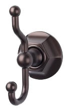 Edwardian Bath Double Hook Hex Backplate in Oil Rubbed Bronze ED2ORBB