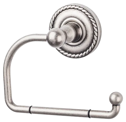 Edwardian Bath Tissue Hook - Rope Backplate ED4APF Antique Pewter