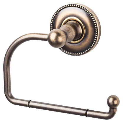 Edwardian Bath Tissue Hook - Beaded Backplate ED4GBZA German Bronze