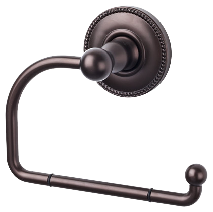 Edwardian Bath Tissue Hook - Beaded Backplate ED4ORBA Oil Rubbed Bronze