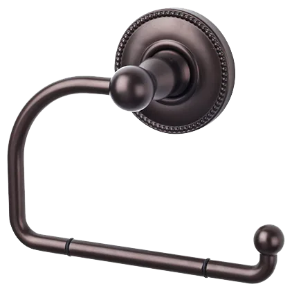 Edwardian Bath Tissue Hook - Beaded Backplate ED4ORBA Oil Rubbed Bronze