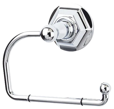 Edwardian Bath Tissue Hook - Hex Backplate ED4PCB Polished Chrome