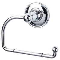 Edwardian Bath Tissue Hook - Plain Backplate ED4PCD Polished Chrome