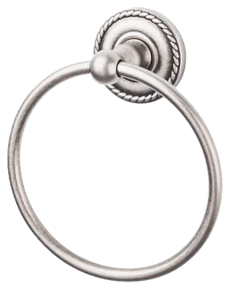 Edwardian Bath Ring - Rope Backplate ED5APF Antique Pewter