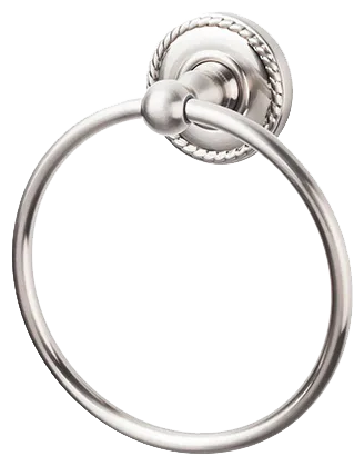 Edwardian Bath Ring - Rope Backplate ED5BSNF Brushed Satin Nickel
